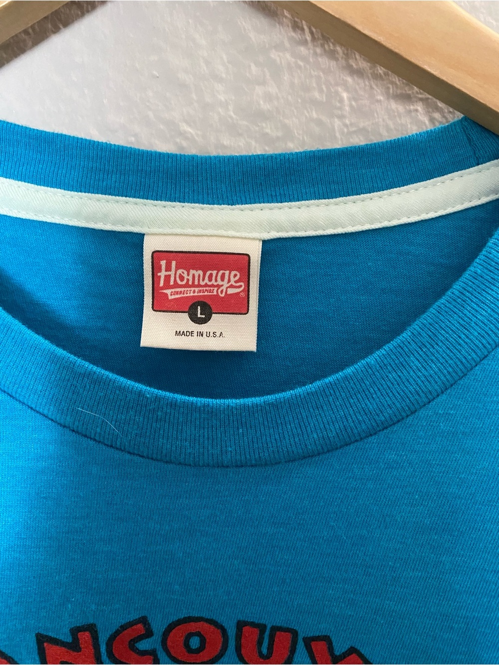 Vancouver Grizzlies Teal Graphic Tee Homage Shirt Size Large 21” armpit - Picture 5 of 6